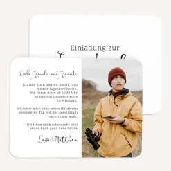Einladung Jugendweihe runde Ecken "Minimalistisch"