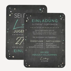 Einladung Jugendweihe runde Ecken
