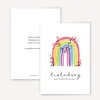 Einladung Kommunion "Regenbogen Vintage"