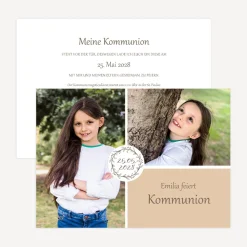 Einladung Kommunion "Vintage Dreams"
