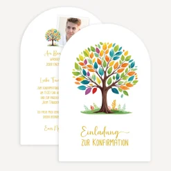 Einladung Konfirmation Bogenkarte 