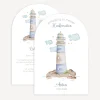 Einladung Konfirmation Bogenkarte "Leuchtturm"