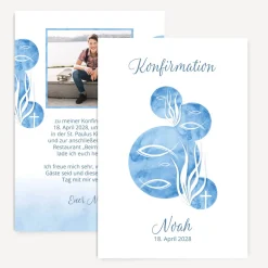 Einladung Konfirmation "Fische klassisch"