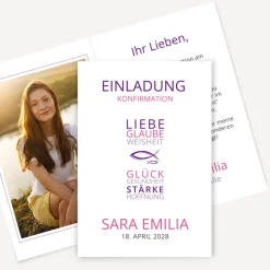 Einladung Konfirmation Mädchen 