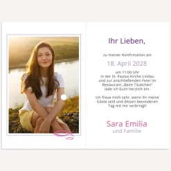 Einladung Konfirmation Mädchen 