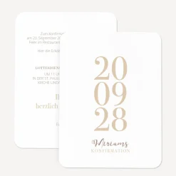 Einladung Konfirmation runde Ecken