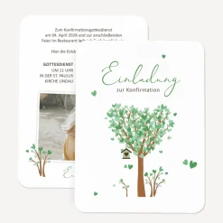 Einladung Konfirmation runde Ecken