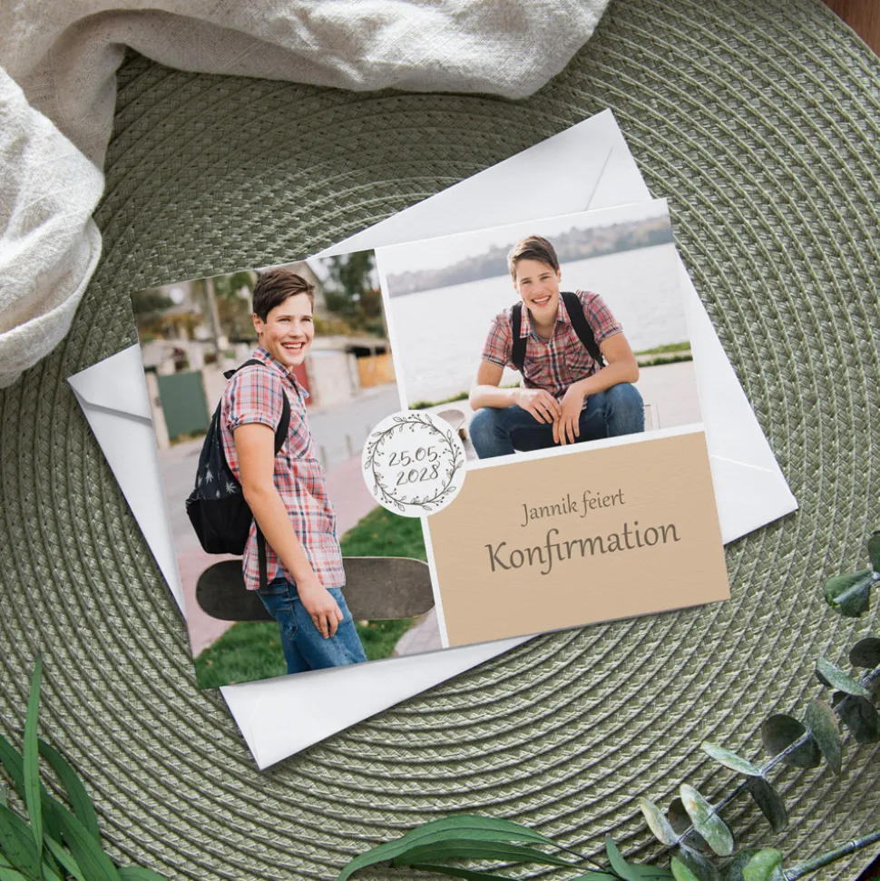 Einladung Konfirmation "Vintage Dreams"