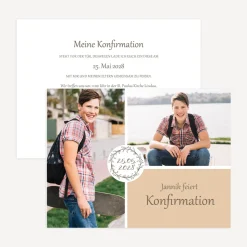 Einladung Konfirmation "Vintage Dreams"