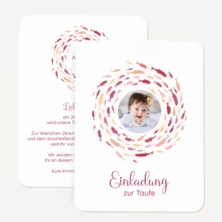 Einladung Taufe runde Ecken 