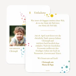 Einladung Taufe runde Ecken 