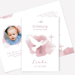Einladung Taufe "Taube"