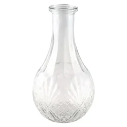 Flaschenvase Vintage transparent 10 x 18 cm