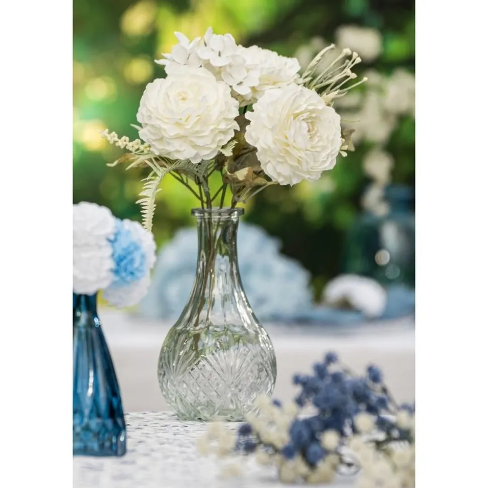 Flaschenvase Vintage transparent 10 x 18 cm