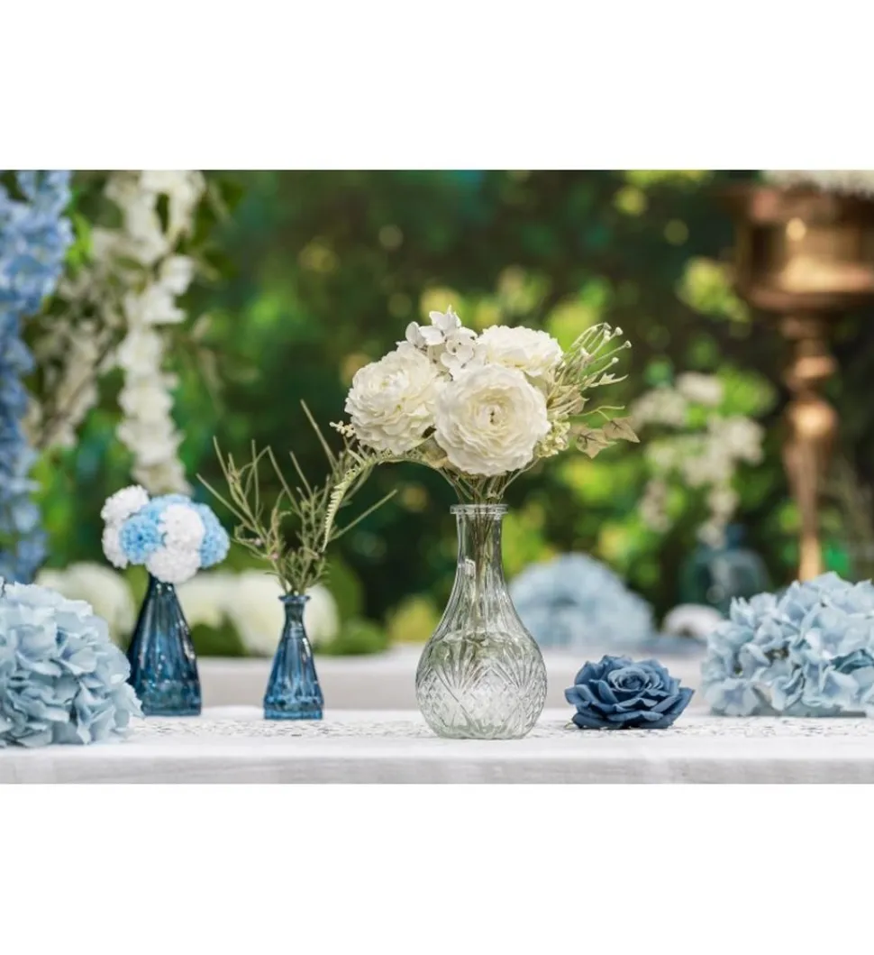 Flaschenvase Vintage transparent 10 x 18 cm