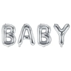 Folienballon "BABY" silber
