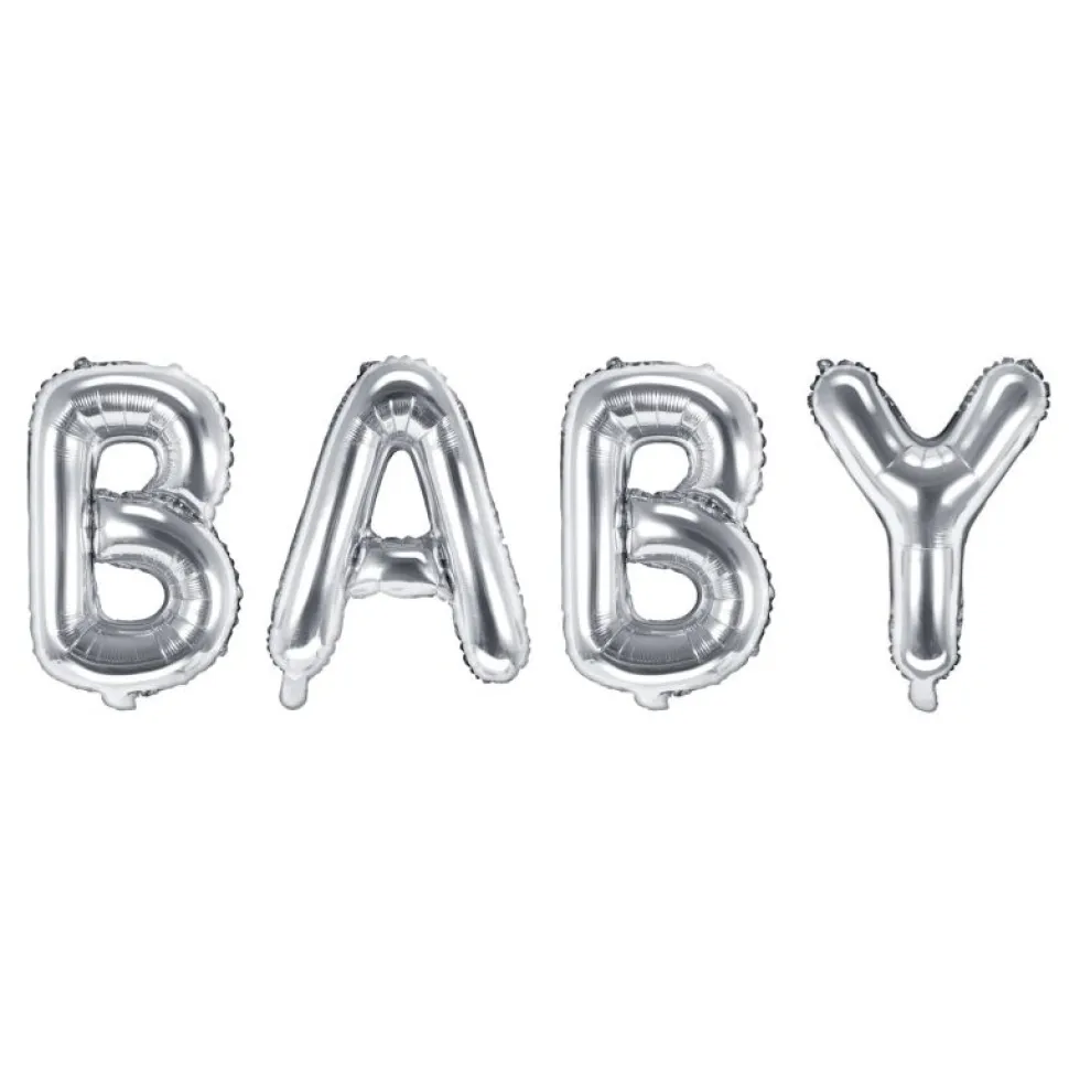 Folienballon "BABY" silber