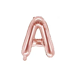 Folienballon Buchstabe "A" roségold 35 cm