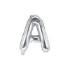 Folienballon Buchstabe "A" silber 35 cm
