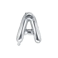 Folienballon Buchstabe "A" silber 35 cm