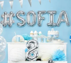 Folienballon Buchstabe "A" silber 35 cm