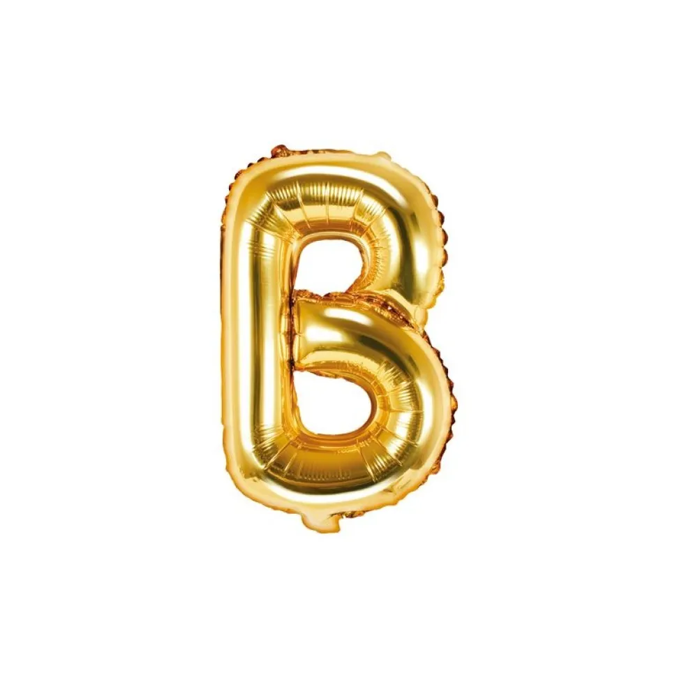 Folienballon Buchstabe "B" gold 35 cm