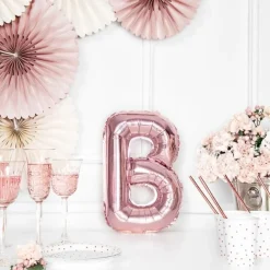 Folienballon Buchstabe "B" roségold 35 cm