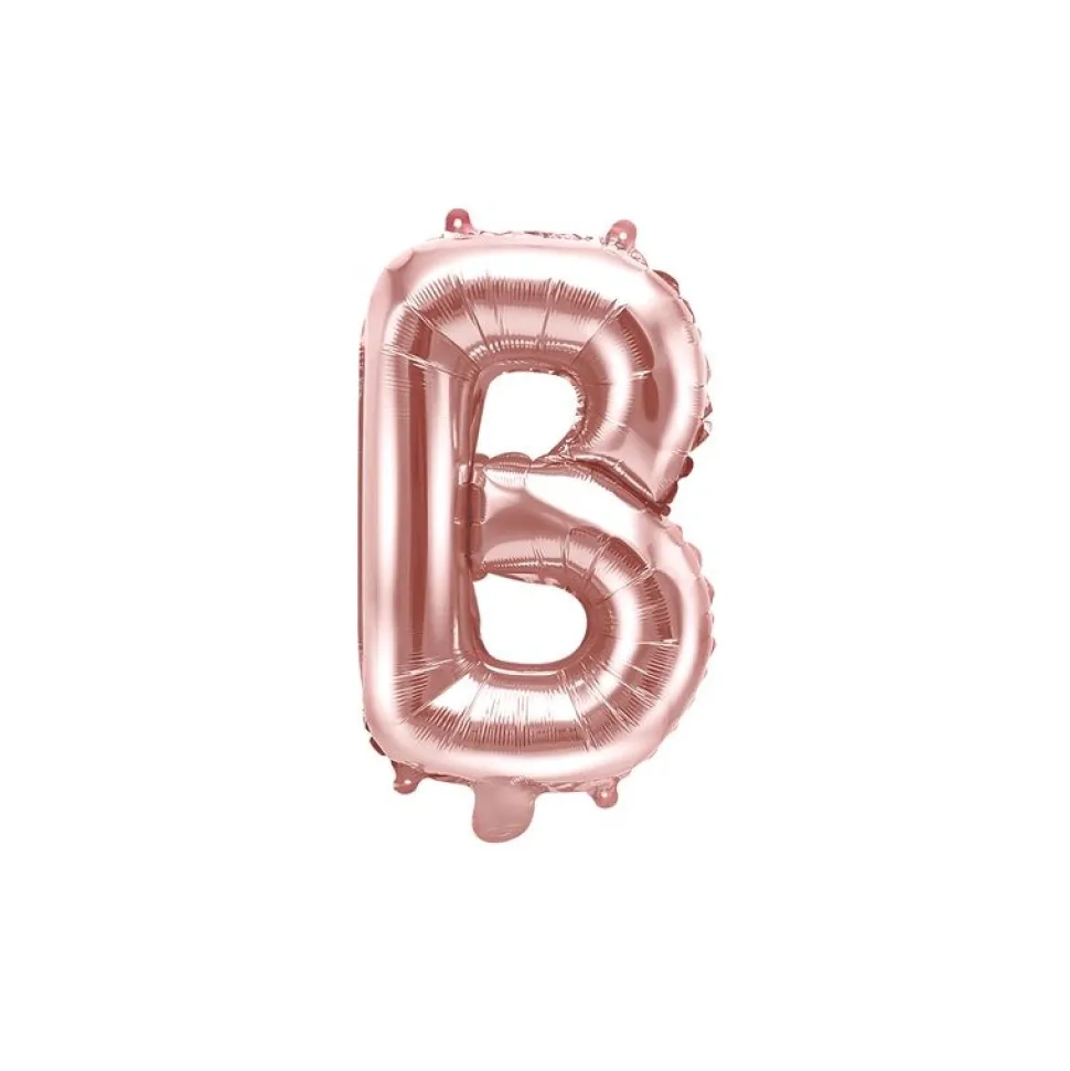 Folienballon Buchstabe "B" roségold 35 cm