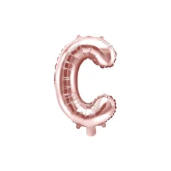 Folienballon Buchstabe "C" roségold 35 cm