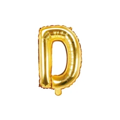 Folienballon Buchstabe "D" gold 35 cm