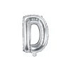 Folienballon Buchstabe "D" silber 35 cm