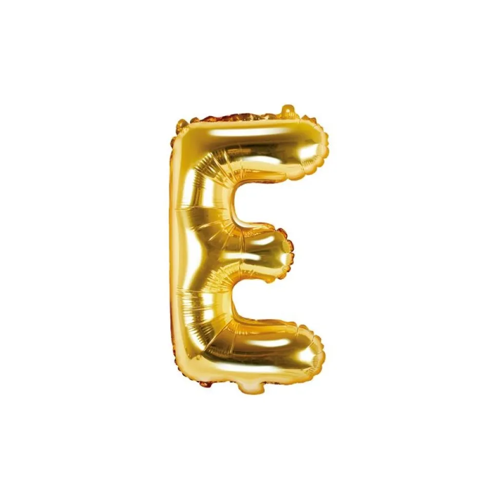 Folienballon Buchstabe "E" gold 35 cm