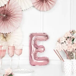 Folienballon Buchstabe "E" roségold 35 cm
