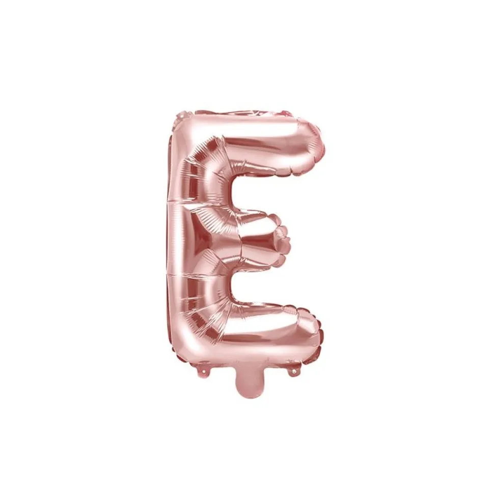 Folienballon Buchstabe "E" roségold 35 cm