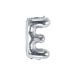 Folienballon Buchstabe "E" silber 35 cm