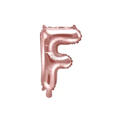 Folienballon Buchstabe "F" roségold 35 cm