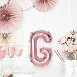 Folienballon Buchstabe "G" roségold 35 cm