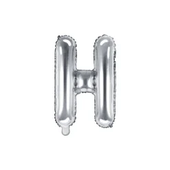 Folienballon Buchstabe "H" silber 35 cm