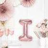 Folienballon Buchstabe "I" roségold 35 cm