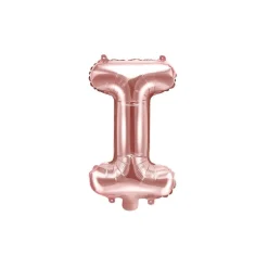 Folienballon Buchstabe "I" roségold 35 cm
