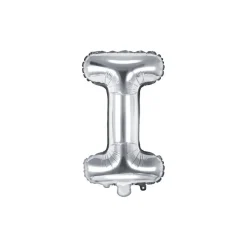 Folienballon Buchstabe "I" silber 35 cm