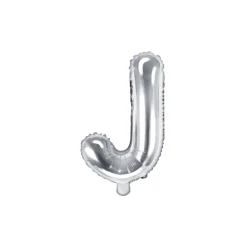 Folienballon Buchstabe "J" silber 35 cm