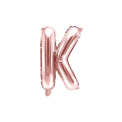Folienballon Buchstabe "K" roségold 35 cm