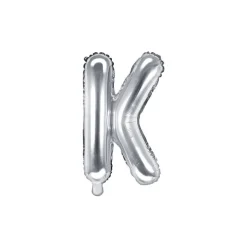 Folienballon Buchstabe "K" silber 35 cm