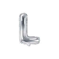 Folienballon Buchstabe "L" silber 35 cm