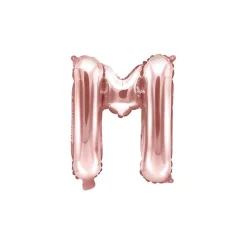 Folienballon Buchstabe "M" roségold 35 cm