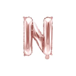 Folienballon Buchstabe "N" roségold 35 cm