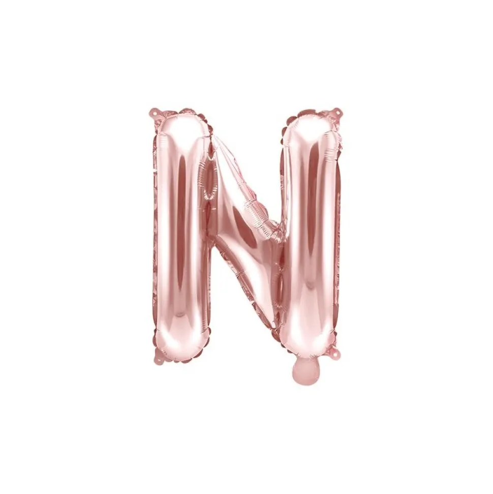 Folienballon Buchstabe "N" roségold 35 cm