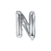 Folienballon Buchstabe "N" silber 35 cm