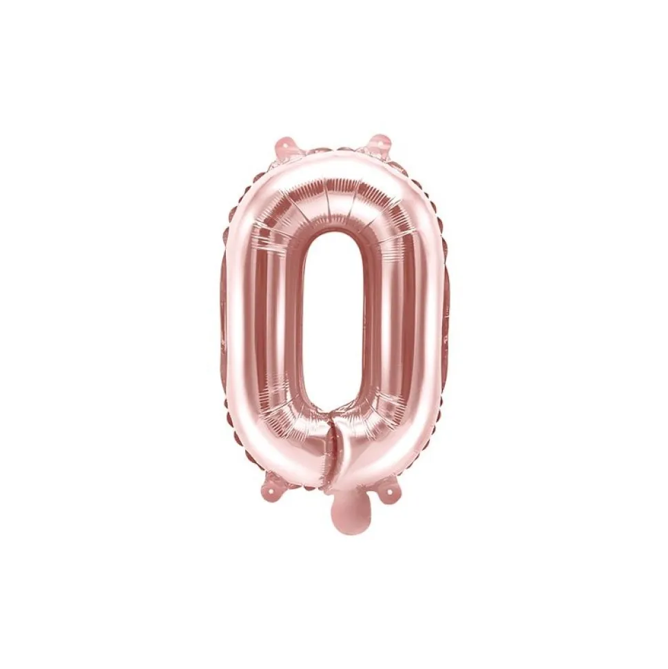 Folienballon Buchstabe "O" roségold 35 cm